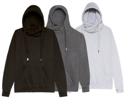 CROSS NECK HOODIE OLDSCHOOL – Bild 2